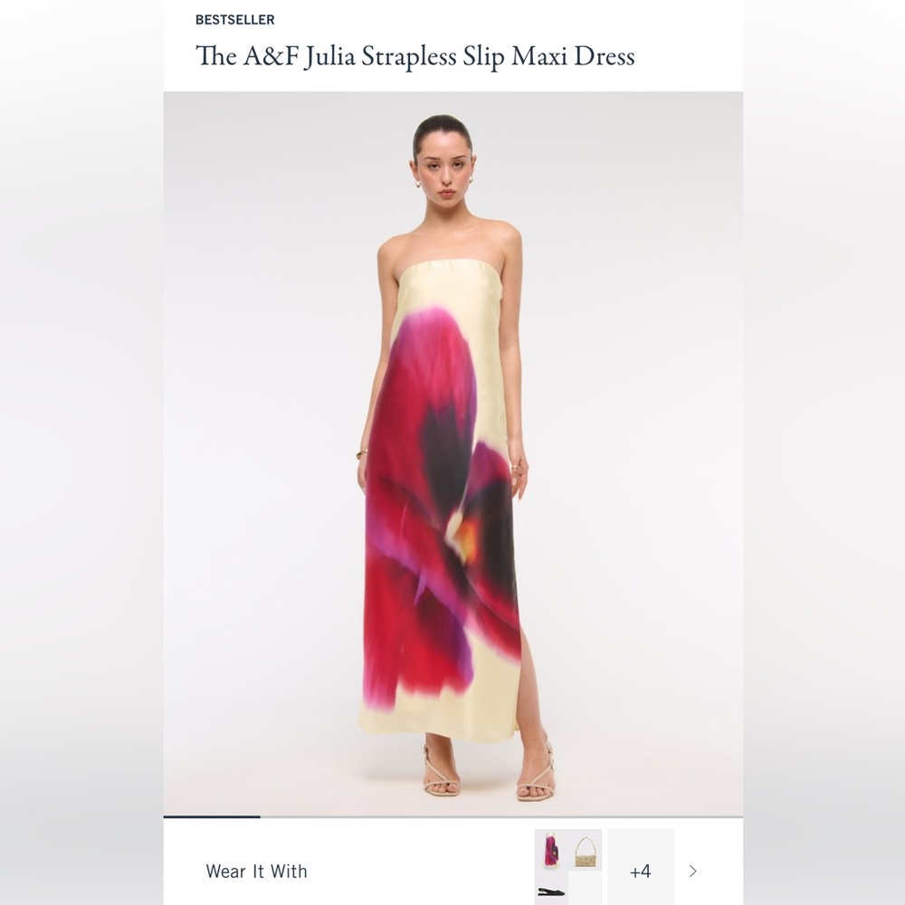 The A&F Julia Strapless Slip Maxi Dress